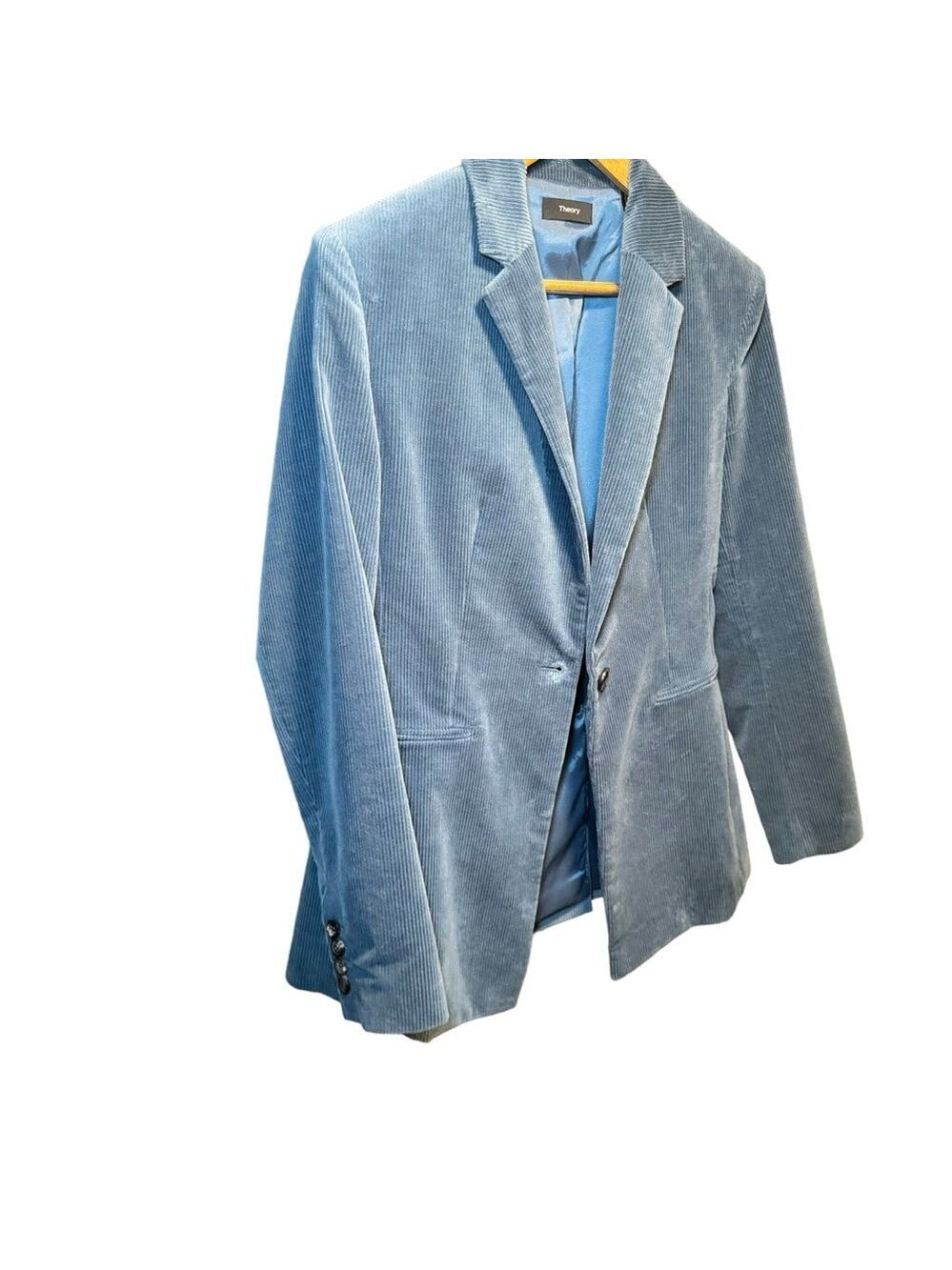 Theory corduroy women blazer SZ 8 (M) blue - turquoise - Picture 8 of 10